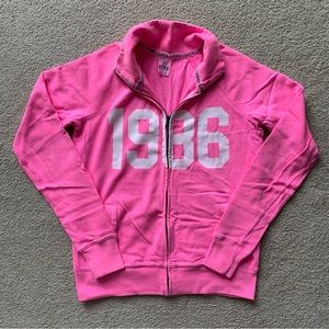 Vintage 2012 Victoria’s Secret LOVE PINK Sweatshirt Neon Full Zip Up Logo XS